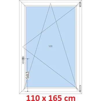 Okno Soft Plastové okno 110x165 cm, otevíravé a sklopné