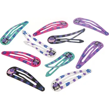 Sponky do vlasů pro děti s potiskem soviček 10 ks 8000817