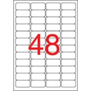 Samolepící etiketa Etiketa bezpečnostní, zaoblené rohy, 45,7 x 21,2mm, APLI, 240 ks/bal., APLI