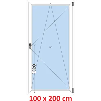 Okno Soft Plastové okno 100x200 cm, otevíravé a sklopné