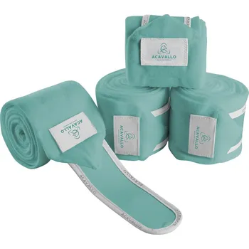 Ochrana nohy a ocasu ACAVALLO Bandáže fleecové Special Edition Acavallo, 4 ks, 3,8 m, sky blue