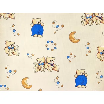 Mirtex Plátno HAFLE 120/211352-10-1 Medvídci žlutí šíře 142cm Velkoobchod Ceník: VELKOOBCHOD: po celých rolích, bez odvíjení