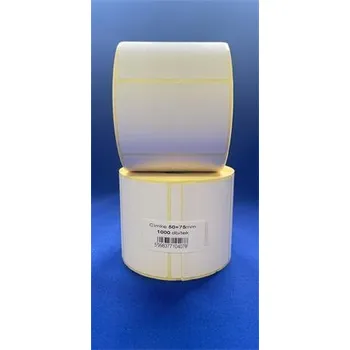 Samolepící etiketa Etiketa, bílá, termo, 50 x 75 mm, 1000 etiket/role