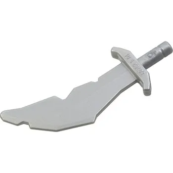 Dětské zboží 60752 Pearl Light Gray Sword, Scimitar with Nicks (Perleťový světle šedý meč, scimitar se zářezy)
