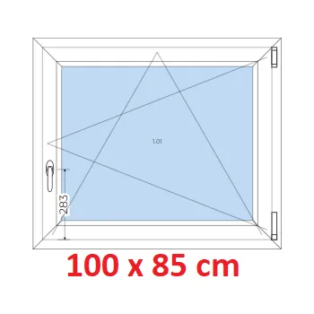 Okno Soft Plastové okno 100x85 cm, otevíravé a sklopné