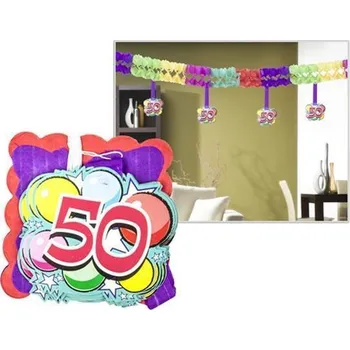 Girlanda k 50. narozeninám, 400x12x12 cm