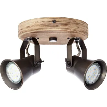 Brilliant 82224/46 Seed - Stropní reflektorové svítidlo s dřevěnou monturou (Stropní reflektorové svítidlo)