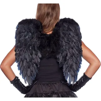 Karnevalový kostým Dámská andělská křídla - Černá