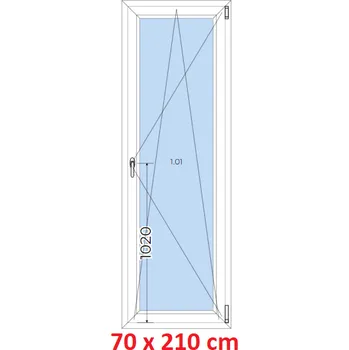 Okno Soft Plastové okno 70x210 cm, otevíravé a sklopné