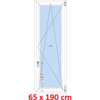 Okno Soft Plastové okno 65x190 cm, otevíravé a sklopné