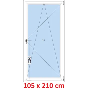 Okno Soft Plastové okno 105x210 cm, otevíravé a sklopné