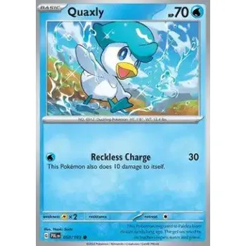 Sběratelská karetní hra Pokémon PAL 050/193 Quaxly - Paldea Evolved Stav: Near Mint, Verze: REVERSE HOLO