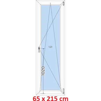 Okno Soft Plastové okno 65x215 cm, otevíravé a sklopné