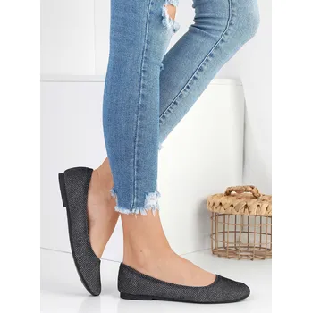 Dámské baleríny Cathay moda Stříbrno-černé baleríny 3216-3B.WH Velikost: 37