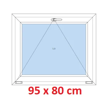 Okno Soft Plastové okno 95x80 cm, sklopné