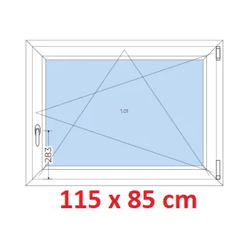 Okno Soft Plastové okno 115x85 cm, otevíravé a sklopné