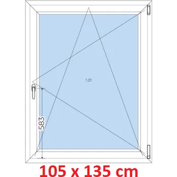Okno Soft Plastové okno 105x135 cm, otevíravé a sklopné