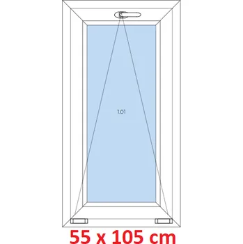 Okno Soft Plastové okno 55x105 cm, sklopné