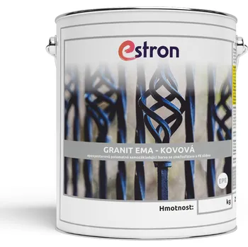 barva na kov Industry coat Barva na pozink eStron GRANIT EMA, samozákladující antikorozní, polomatná, kovová Hmotnost: 1 kg GRANIT-EMA-KOVOVA-1