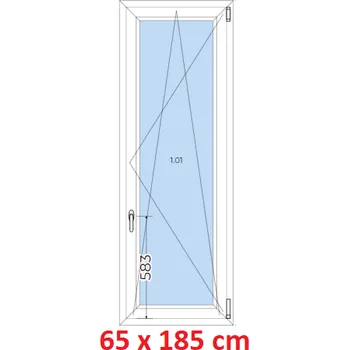 Okno Soft Plastové okno 65x185 cm, otevíravé a sklopné