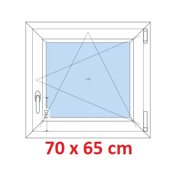 Okno Soft Plastové okno 70x65 cm, otevíravé a sklopné