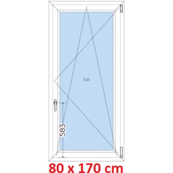 Okno Soft Plastové okno 80x170 cm, otevíravé a sklopné
