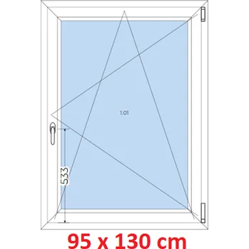 Okno Soft Plastové okno 95x130 cm, otevíravé a sklopné