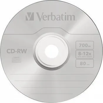 Pevný disk CD-RW 700MB, 8-10x, Verbatim, 10-cake