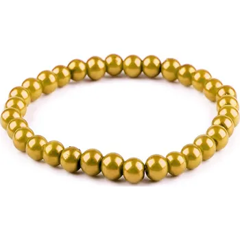 Náramek biju Náramek z umělých perel - žluté barvy 2002311-4