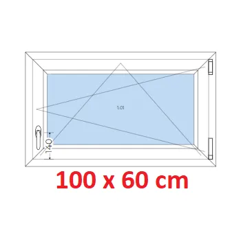 Okno Soft Plastové okno 100x60 cm, otevíravé a sklopné