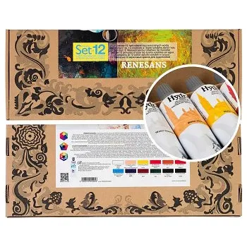 Speciální výtvarná barva Sada vodou ředitelných barev Renesans 12x60ml (Sada vodou ředitelných barev Renesans 12x60ml)