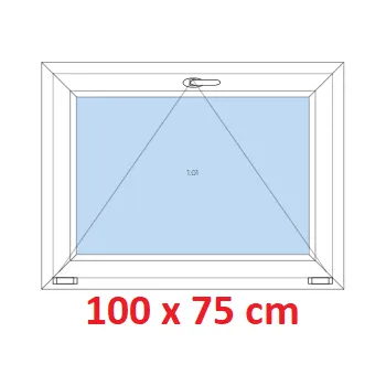Okno Soft Plastové okno 100x75 cm, sklopné
