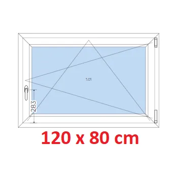 Okno Soft Plastové okno 120x80 cm, otevíravé a sklopné