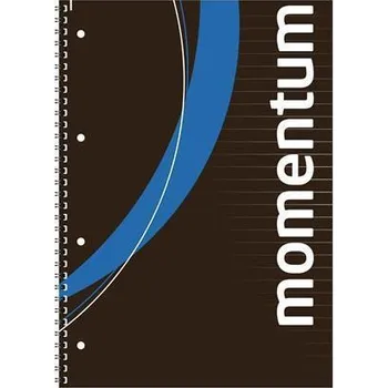 Blok Blok na psaní "Momentum", linkovaný, drátěná kroužková vazba, A4, 90 listů, VICTORIA