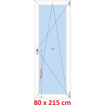 Okno Soft Plastové okno 80x215 cm, otevíravé a sklopné