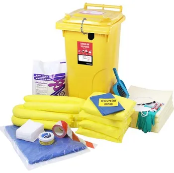 Sorbent Profesionální havarijní sorpční souprava, chemická, v uzamykatelné mobilní nádobě