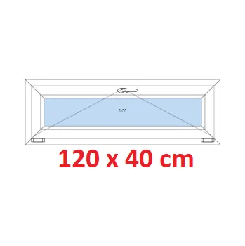 Okno Soft Plastové okno 120x40 cm, sklopné