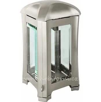 Smuteční dekorace Hřbitovní lampa odlévaná matné stříbro
