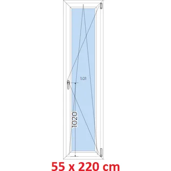 Okno Soft Plastové okno 55x220 cm, otevíravé a sklopné