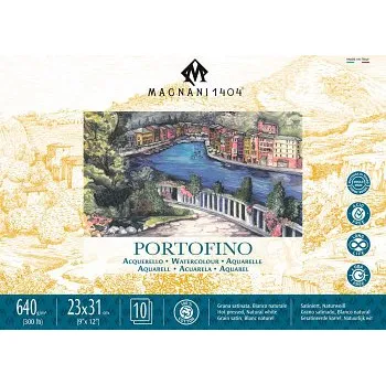 Blok Akvarelový blok Magnani Portofino 23x31cm 640g 100% bavlna (Akvarelový blok Magnani Portofino 23x31cm 640g 100% bavlna)