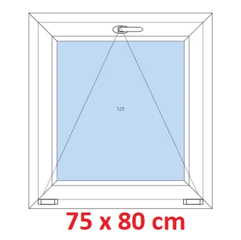 Okno Soft Plastové okno 75x80 cm, sklopné