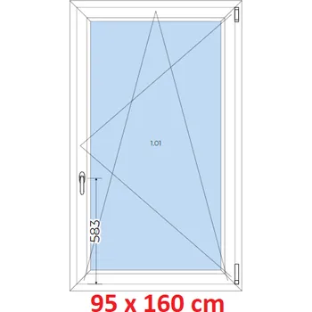 Okno Soft Plastové okno 95x160 cm, otevíravé a sklopné