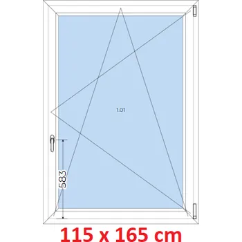 Okno Soft Plastové okno 115x165 cm, otevíravé a sklopné