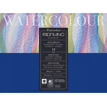 Blok Fabriano Watercolour 300g 24x32cm cold pressed, blok pro akvarel (Fabriano Watercolour 300g 24x32cm cold pressed, blok pro akvarel)
