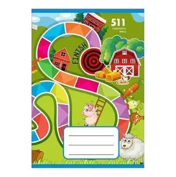 Školní sešit "511", pomocné linky, A5, 10 listů