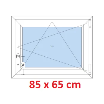 Okno Soft Plastové okno 85x65 cm, otevíravé a sklopné