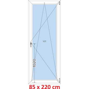 Okno Soft Plastové okno 85x220 cm, otevíravé a sklopné