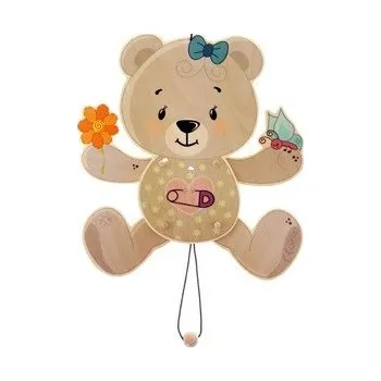 Dřevěná hračka Dřevěný pohyblivý panák MEDVÍDEK - HESS