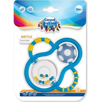 Dětské zboží Canpol Chrastítko Kopačák s barevnými kuličkami Barva: Modrá