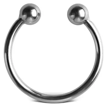 VšeNaSex.cz Ocelový erekční kroužek Double Ball Glans Ring